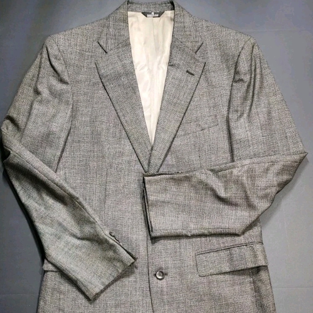 VTG Ralph Lauren Chaps Donegal Pattern Wool Tweed Blazer 42L Made USA